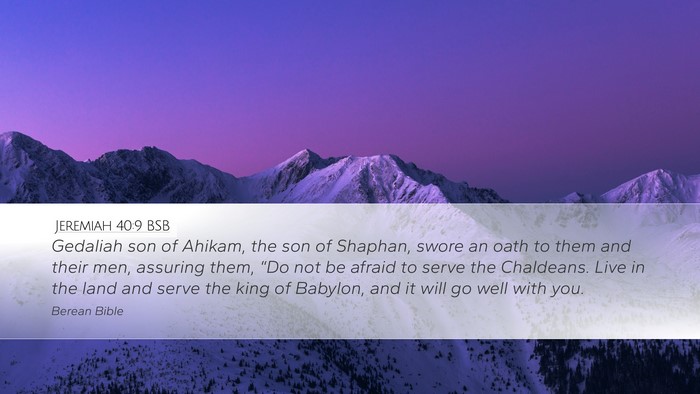 Jeremiah 40:9 BSB Bible Verse Image