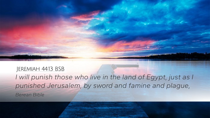 Jeremiah 44:13 BSB Bible Verse Image