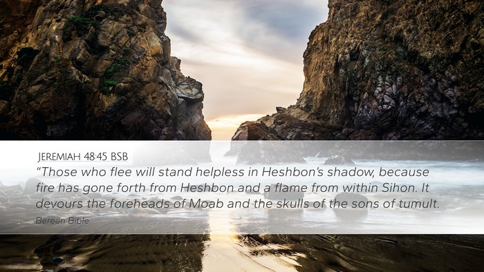 Jeremiah 48:45 BSB Bible Verse Image