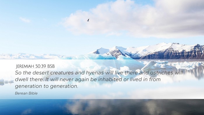 Jeremiah 50:39 BSB Bible Verse Image