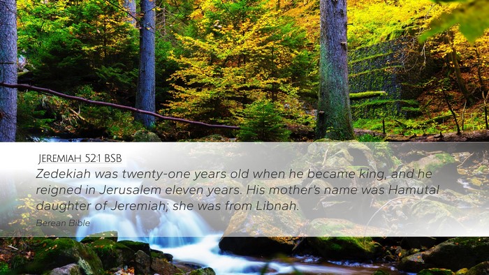 Jeremiah 52:1 BSB Bible Verse Image
