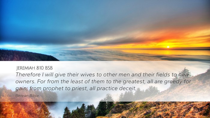 Jeremiah 8:10 BSB Bible Verse Image