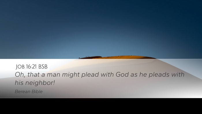 Job 16:21 BSB Bible Verse Image