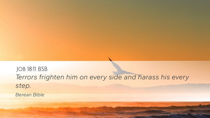 Job 18:11 BSB Bible Verse Image