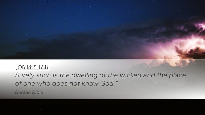 Job 18:21 BSB Bible Verse Image