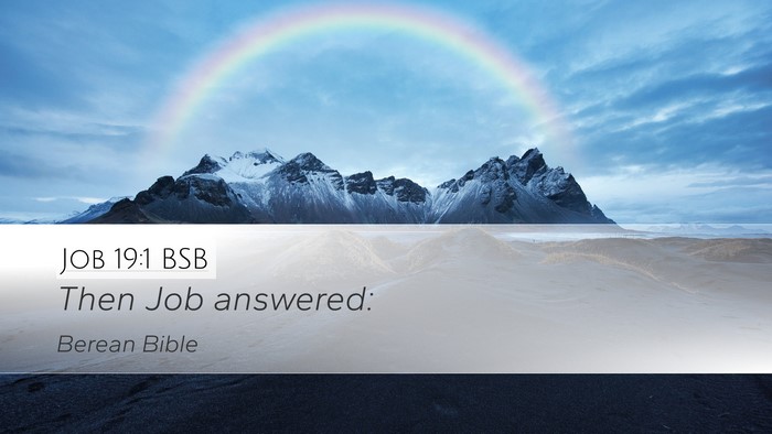 Job 19:1 BSB Desktop Wallpaper - Then Job - Desktop Bible Verse Wallpaper