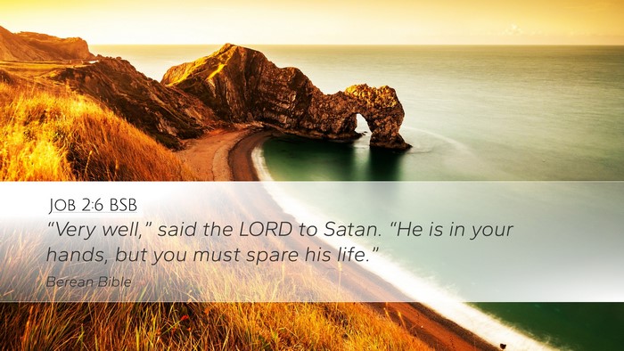Job 2:6 BSB Bible Verse Image