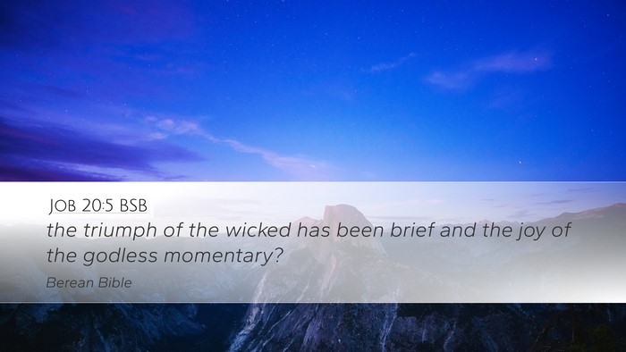 Job 20:5 BSB Bible Verse Image