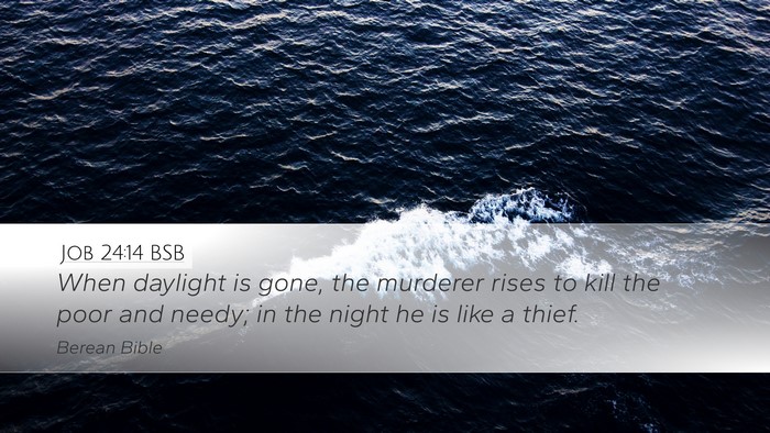 Job 24:14 BSB Bible Verse Image