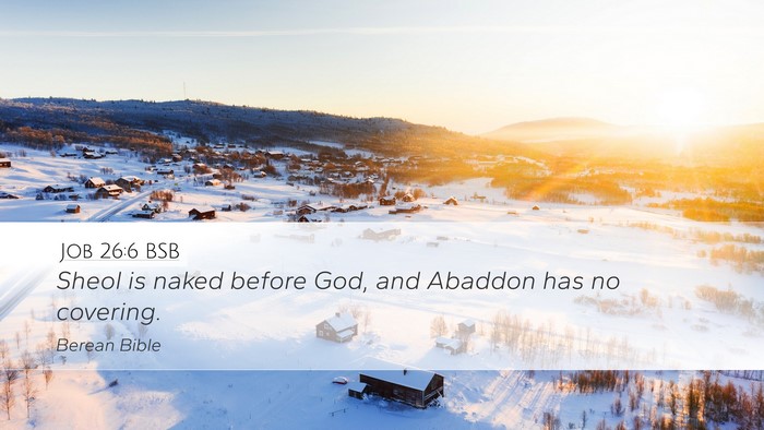 Job 26:6 BSB Bible Verse Image