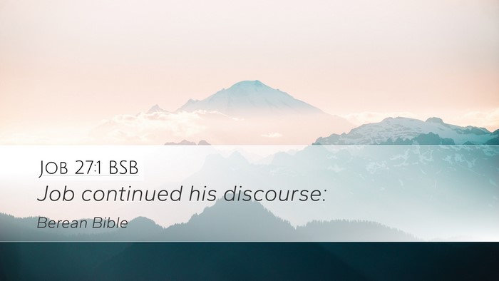 Job 27:1 BSB Bible Verse Image