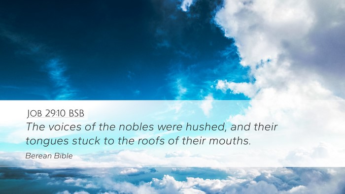 Job 29:10 BSB Bible Verse Image