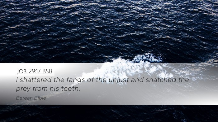 Job 29:17 BSB Bible Verse Image