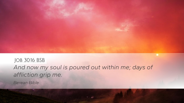 Job 30:16 BSB Bible Verse Image