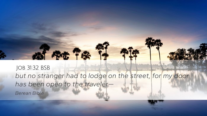 Job 31:32 BSB Bible Verse Image