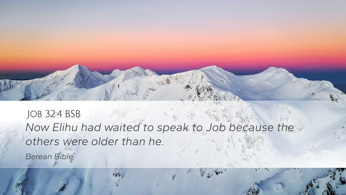 Job 32:4 BSB Bible Verse Image