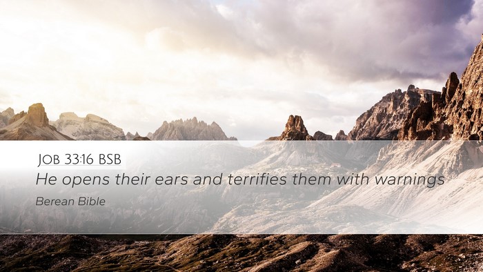 Job 33:16 BSB Bible Verse Image