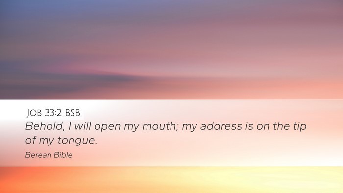 Job 33:2 BSB Bible Verse Image