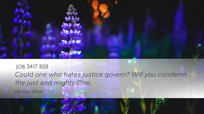 Job 34:17 BSB Bible Verse Image