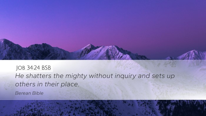 Job 34:24 BSB Bible Verse Image