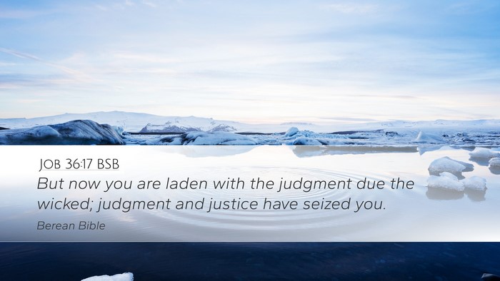 Job 36:17 BSB Bible Verse Image