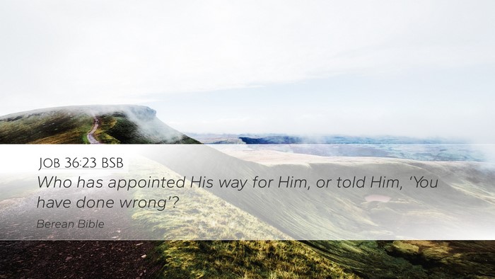Job 36:23 BSB Bible Verse Image