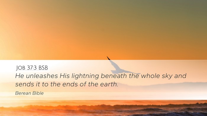 Job 37:3 BSB Bible Verse Image