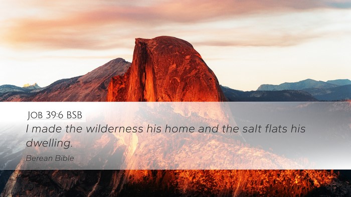 Job 39:6 BSB Bible Verse Image