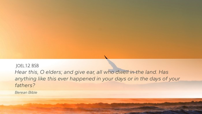 Joel 1:2 BSB Bible Verse Image