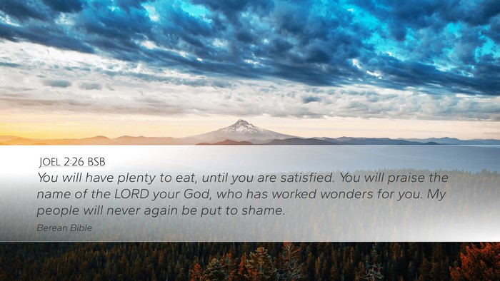 Joel 2:26 BSB Bible Verse Image