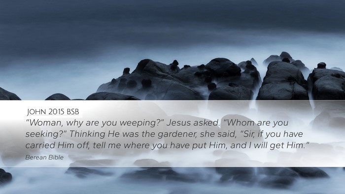 John 20:15 BSB Bible Verse Image