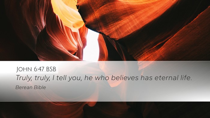 John 6:47 BSB Bible Verse Image