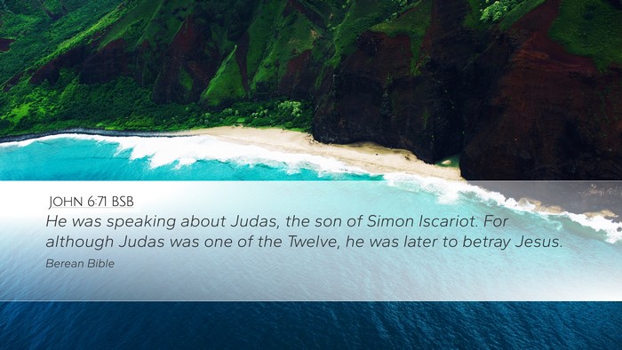John 6:71 BSB Bible Verse Image