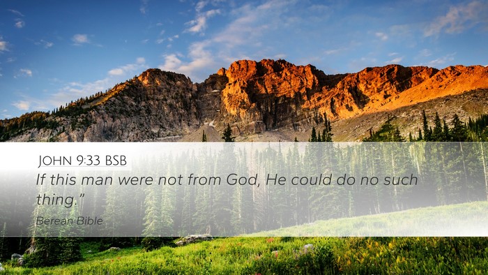 John 9:33 BSB Desktop Wallpaper - If this man were not from God, He could do no - Desktop Bible Verse Wallpaper