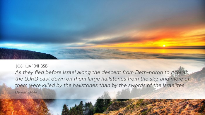 Joshua 10:11 BSB Bible Verse Image