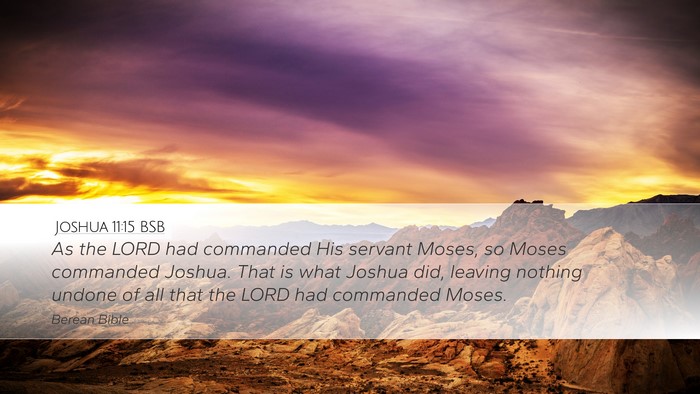 Joshua 11:15 BSB Bible Verse Image