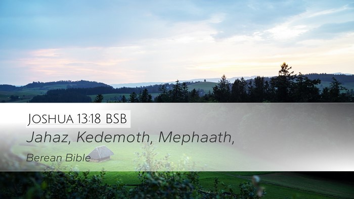 Joshua 13:18 BSB Bible Verse Image