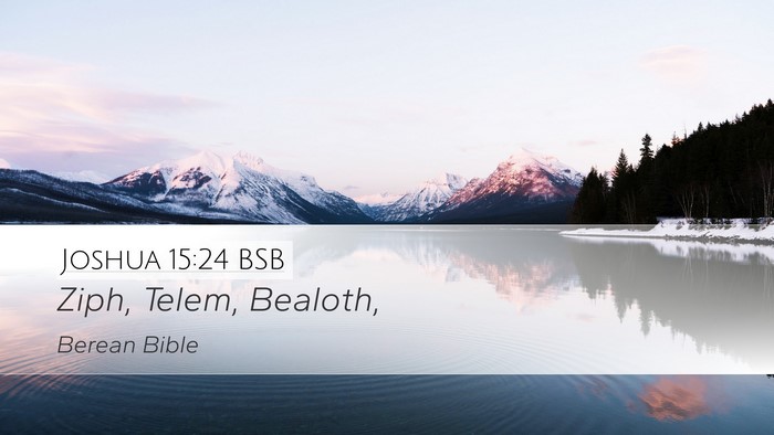 Joshua 15:24 BSB Bible Verse Image