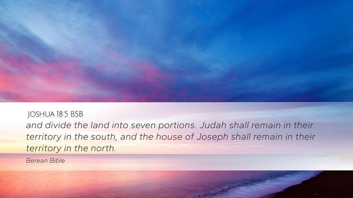 Joshua 18:5 BSB Bible Verse Image