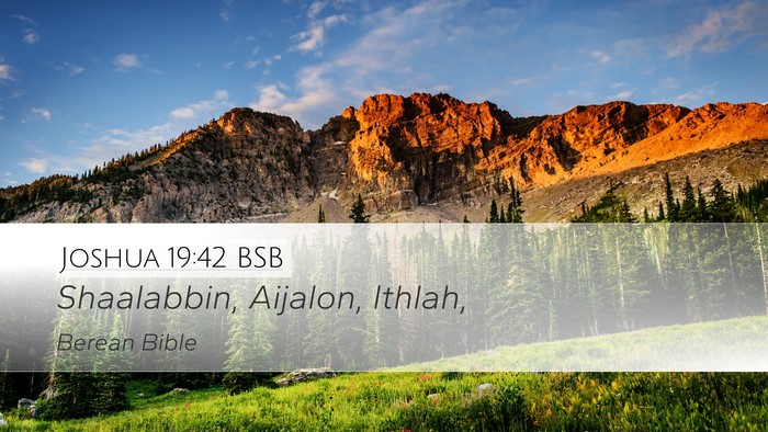Joshua 19:42 BSB Bible Verse Image