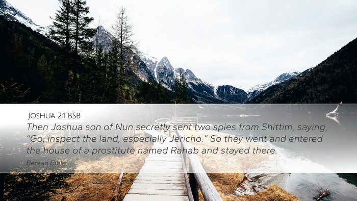 Joshua 2:1 BSB Bible Verse Image