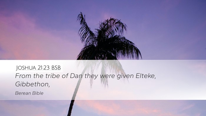 Joshua 21:23 BSB Bible Verse Image