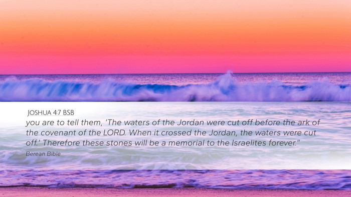 Joshua 4:7 BSB Bible Verse Image