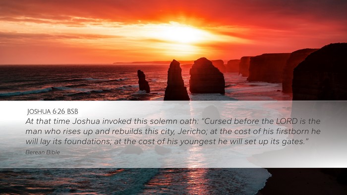 Joshua 6:26 BSB Bible Verse Image