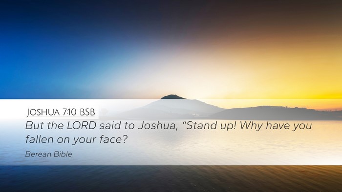 Joshua 7:10 BSB Bible Verse Image