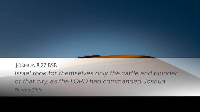 Joshua 8:27 BSB Bible Verse Image