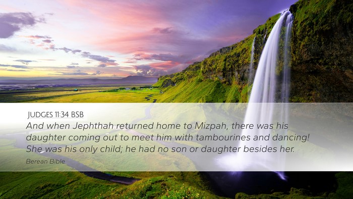 Judges 11:34 BSB Bible Verse Image