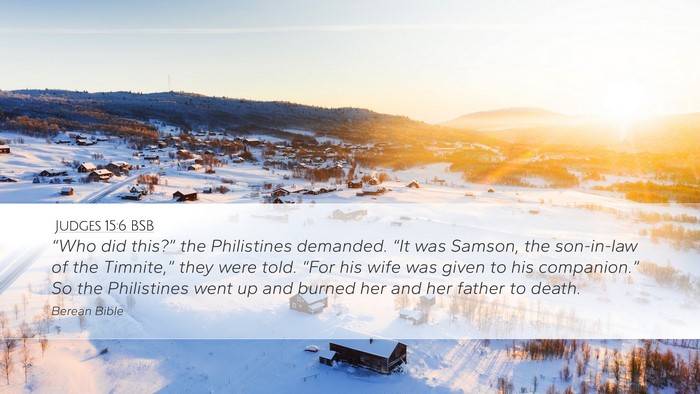 Judges 15:6 BSB Bible Verse Image