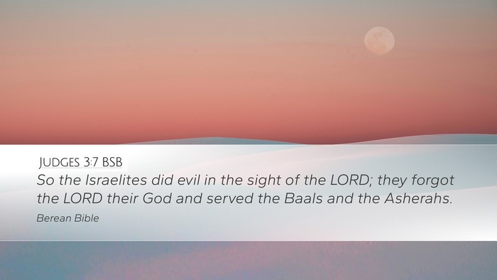 Judges 3:7 BSB Bible Verse Image