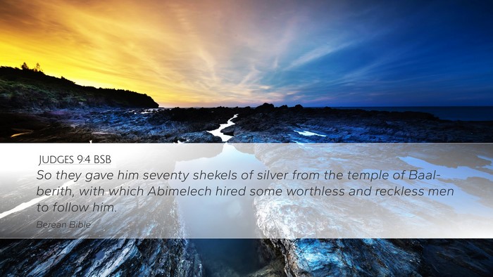 Judges 9:4 BSB Bible Verse Image